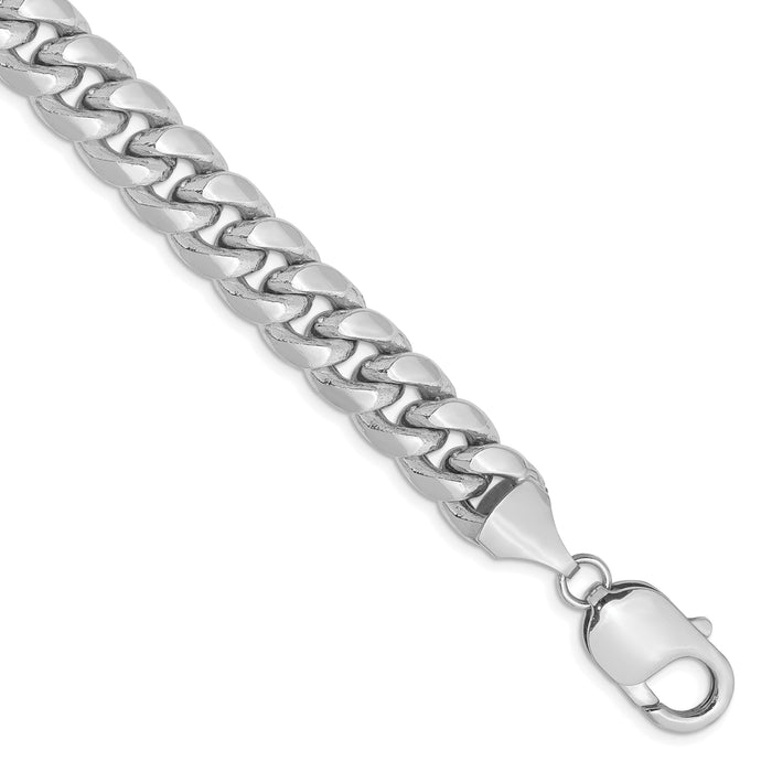 14k White Gold 9.3mm Semi-Solid Miami Cuban Chain-BC157W-9