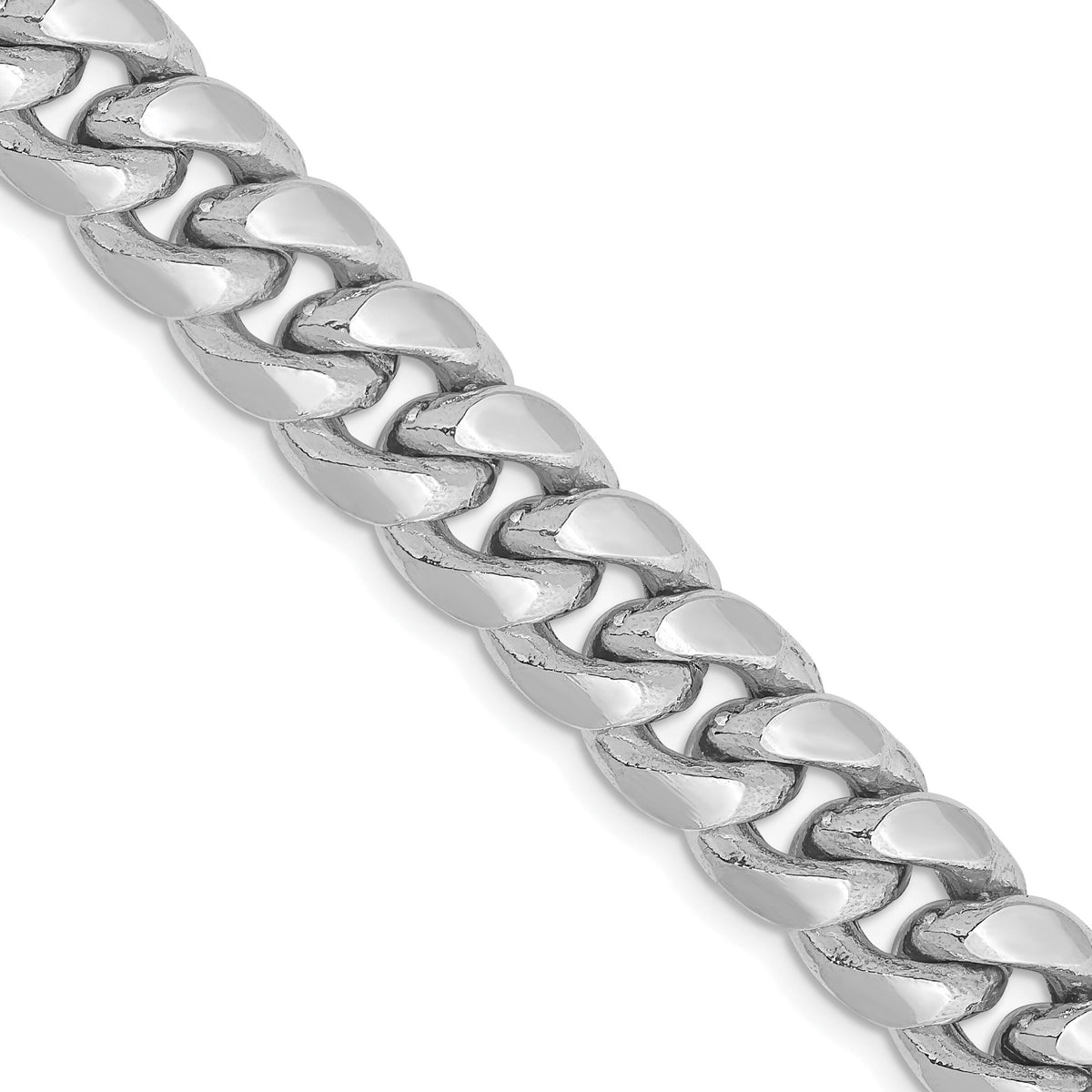 14k White Gold 9.3mm Semi-Solid Miami Cuban Chain-BC157W-26