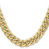 14k 11mm Semi-Solid Miami Cuban Chain-BC158-22
