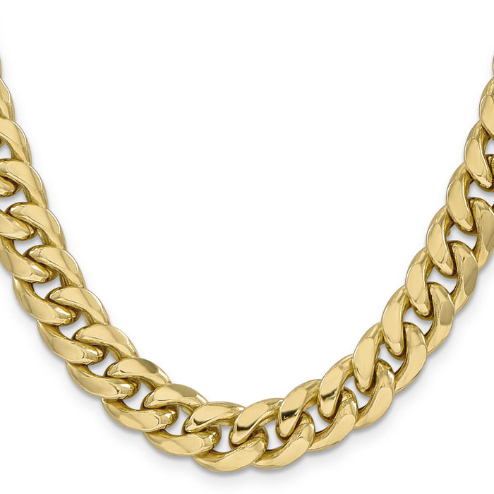 14k 11mm Semi-Solid Miami Cuban Chain-BC158-22