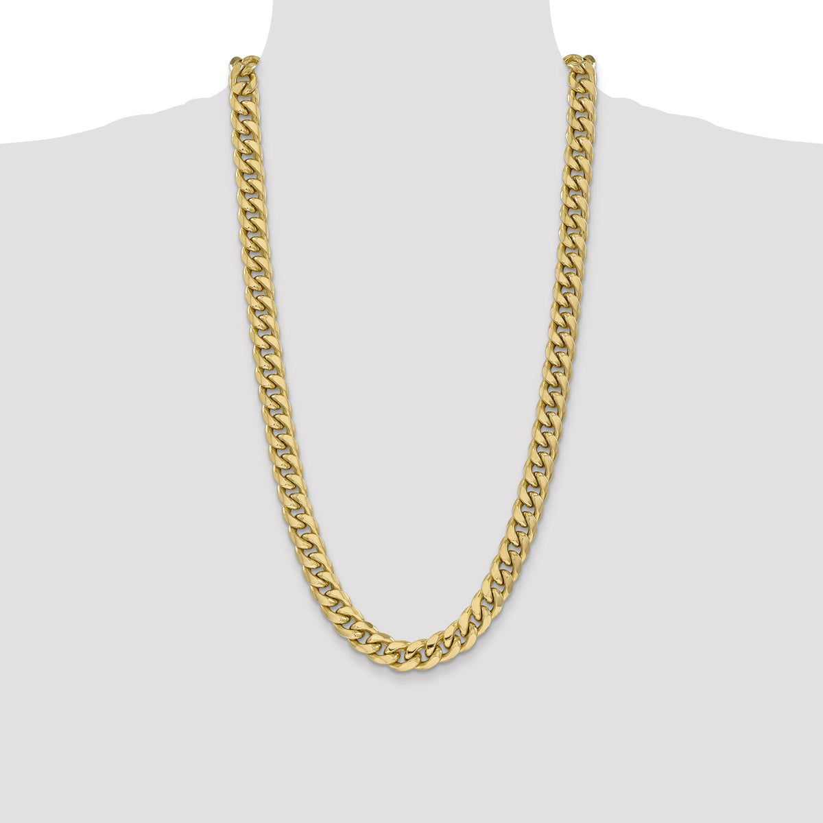 14k 11mm Semi-Solid Miami Cuban Chain-BC158-28