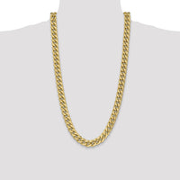 14k 11mm Semi-Solid Miami Cuban Chain-BC158-28