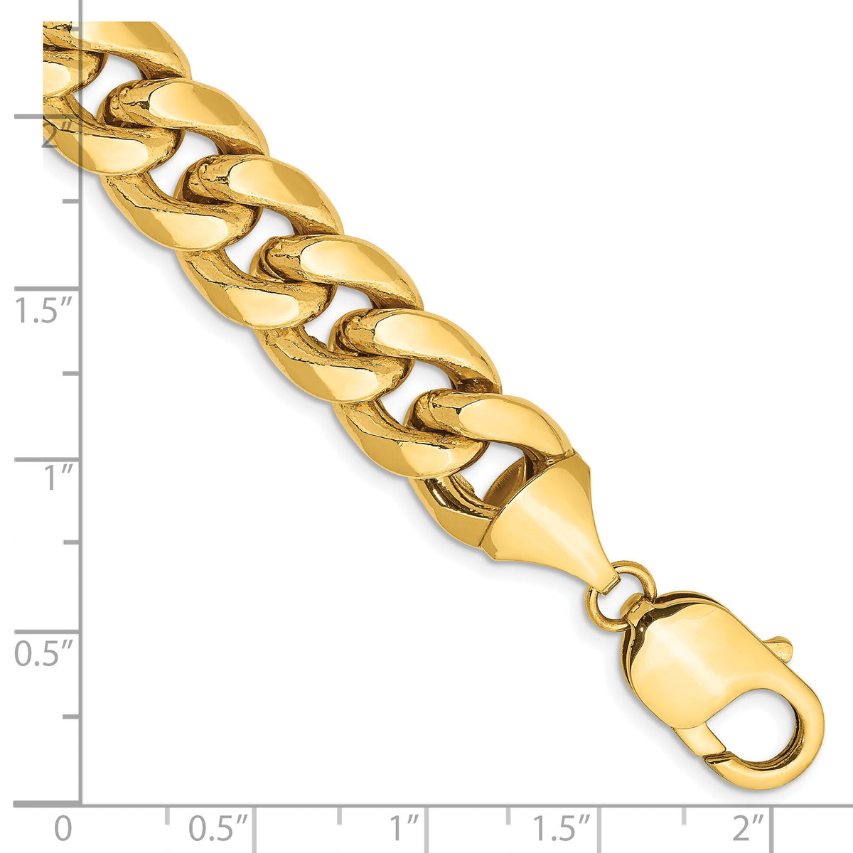 14k 11mm Semi-Solid Miami Cuban Chain-BC158-9