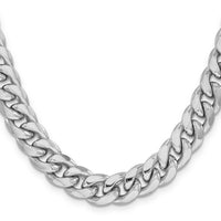 14k White Gold 11mm Semi-Solid Miami Cuban Chain-BC158W-22