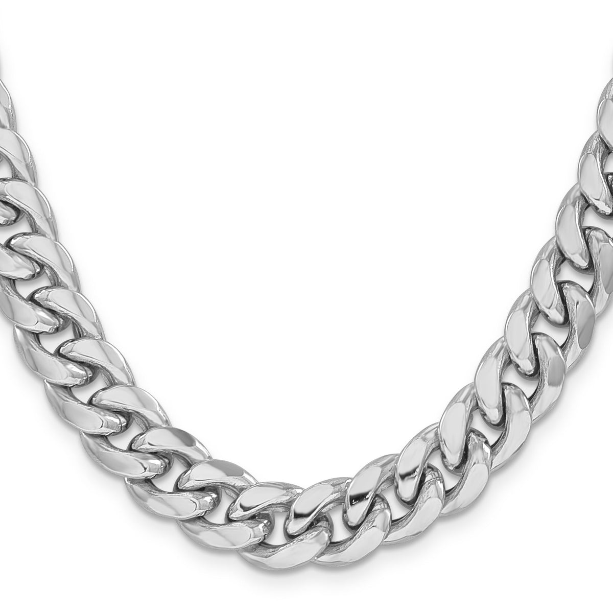 14k White Gold 11mm Semi-Solid Miami Cuban Chain-BC158W-24
