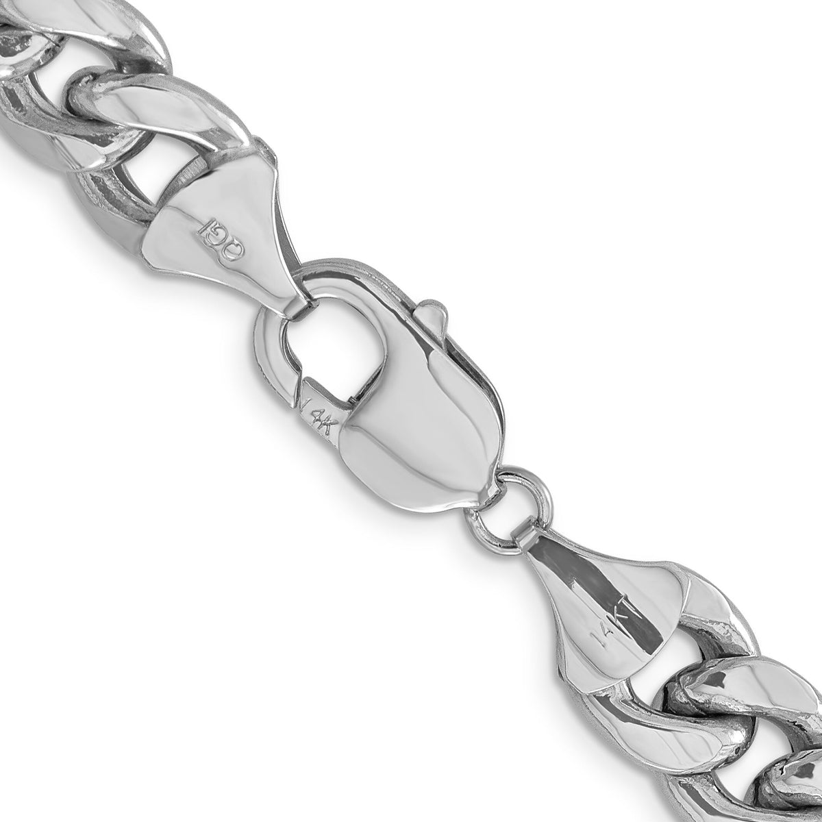 14k White Gold 11mm Semi-Solid Miami Cuban Chain-BC158W-22