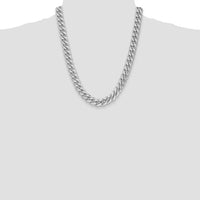 14k White Gold 11mm Semi-Solid Miami Cuban Chain-BC158W-22