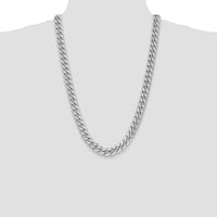 14k White Gold 11mm Semi-Solid Miami Cuban Chain-BC158W-26