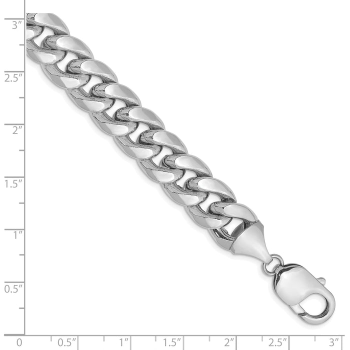 14k White Gold 11mm Semi-Solid Miami Cuban Chain-BC158W-8