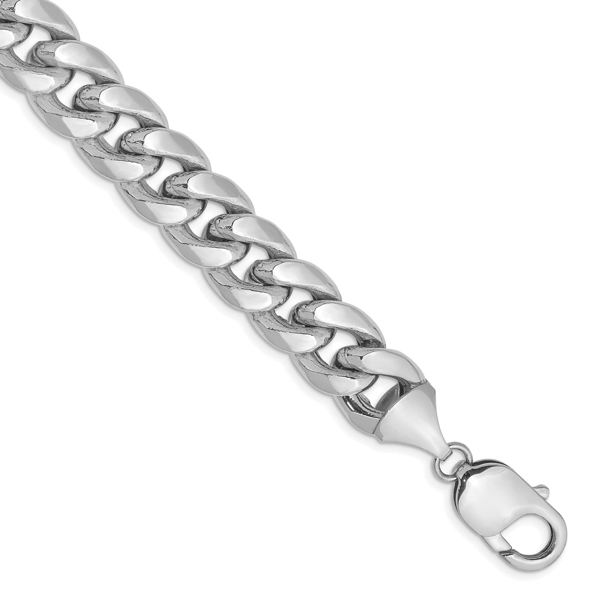 14k White Gold 11mm Semi-Solid Miami Cuban Chain-BC158W-8