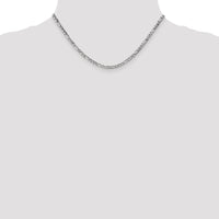 14k White Gold 3.5mm Semi-Solid Figaro Chain-BC159-16
