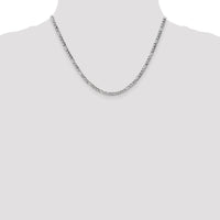 14k White Gold 3.5mm Semi-Solid Figaro Chain-BC159-18