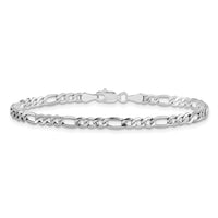 14k White Gold 3.5mm Semi-Solid Figaro Chain-BC159-9