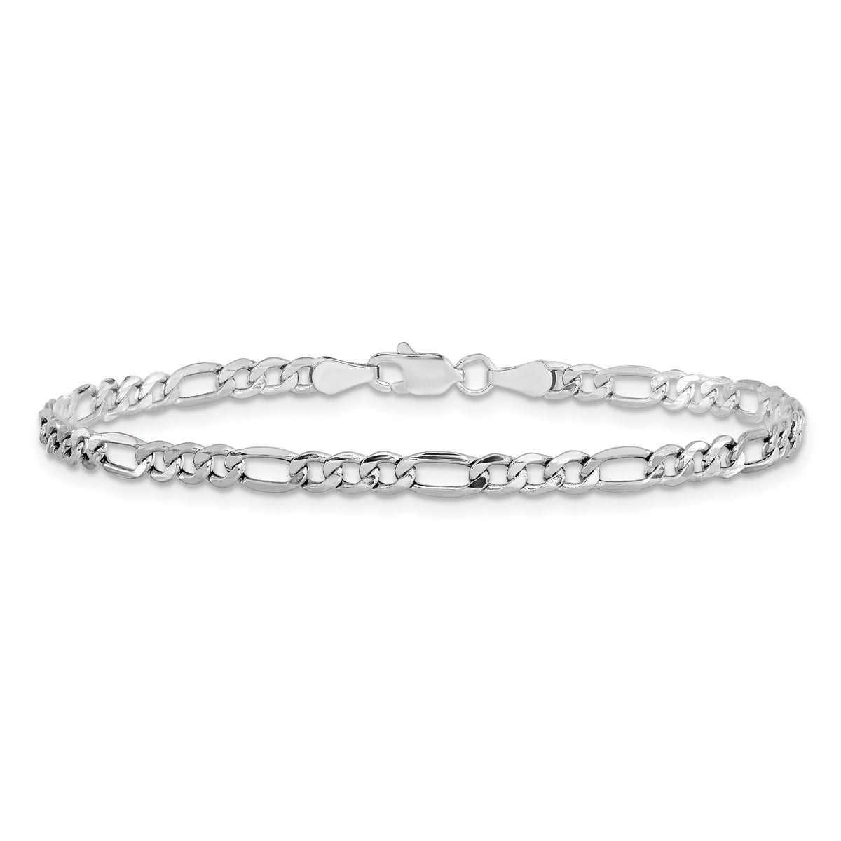 14k White Gold 3.5mm Semi-Solid Figaro Chain-BC159-8