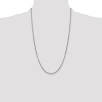 14k White Gold 2.45mm Semi-Solid Round Box Chain-BC162-26