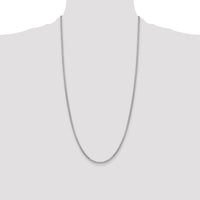 14k White Gold 2.45mm Semi-Solid Round Box Chain-BC162-28