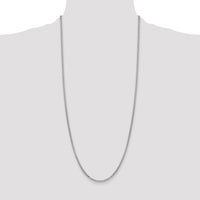 14k White Gold 2.45mm Semi-Solid Round Box Chain-BC162-30