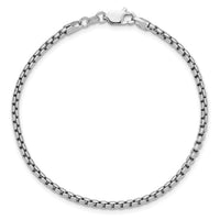 14k White Gold 2.45mm Semi-Solid Round Box Chain-BC162-7