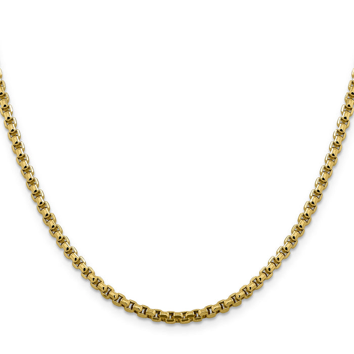 14k 3.6mm Semi-Solid Round Box Chain-BC163-18
