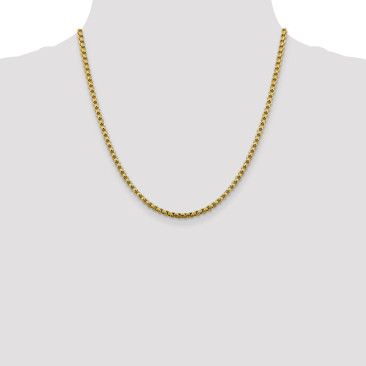 14k 3.6mm Semi-Solid Round Box Chain-BC163-20