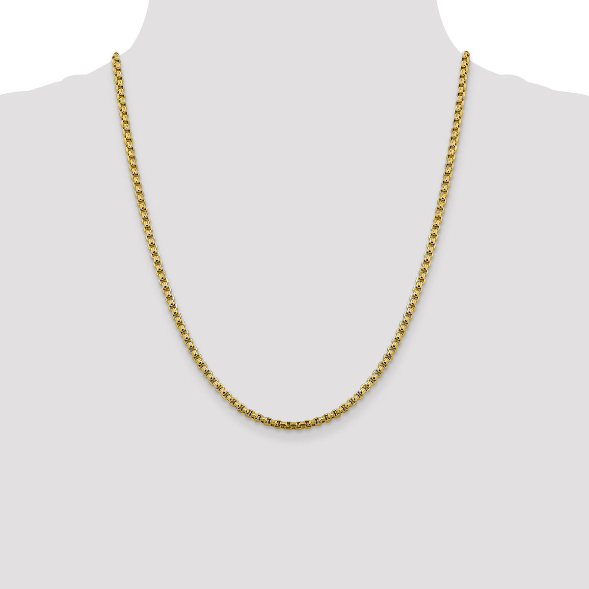 14k 3.6mm Semi-Solid Round Box Chain-BC163-22
