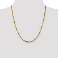 14k 3.6mm Semi-Solid Round Box Chain-BC163-22
