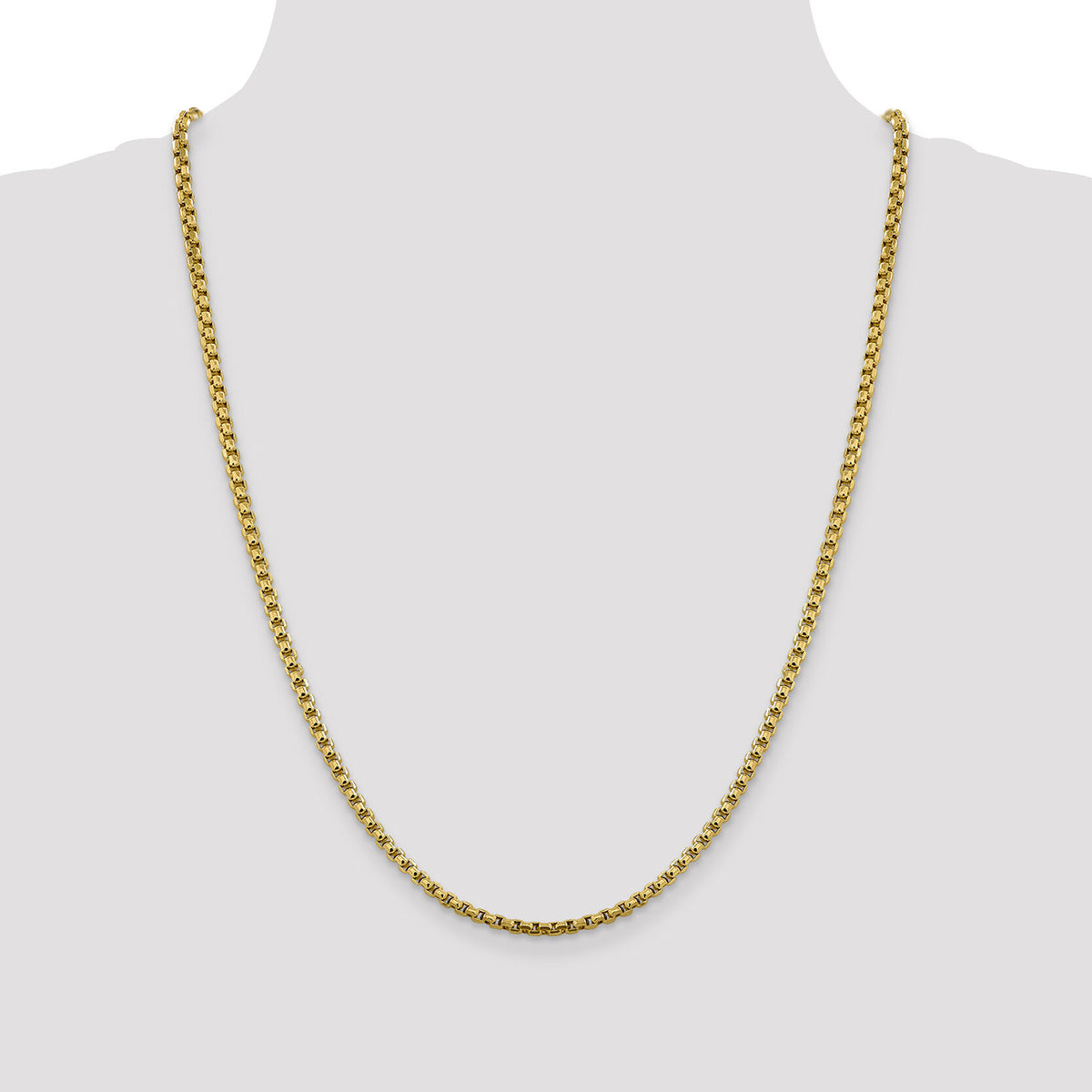 14k 3.6mm Semi-Solid Round Box Chain-BC163-24