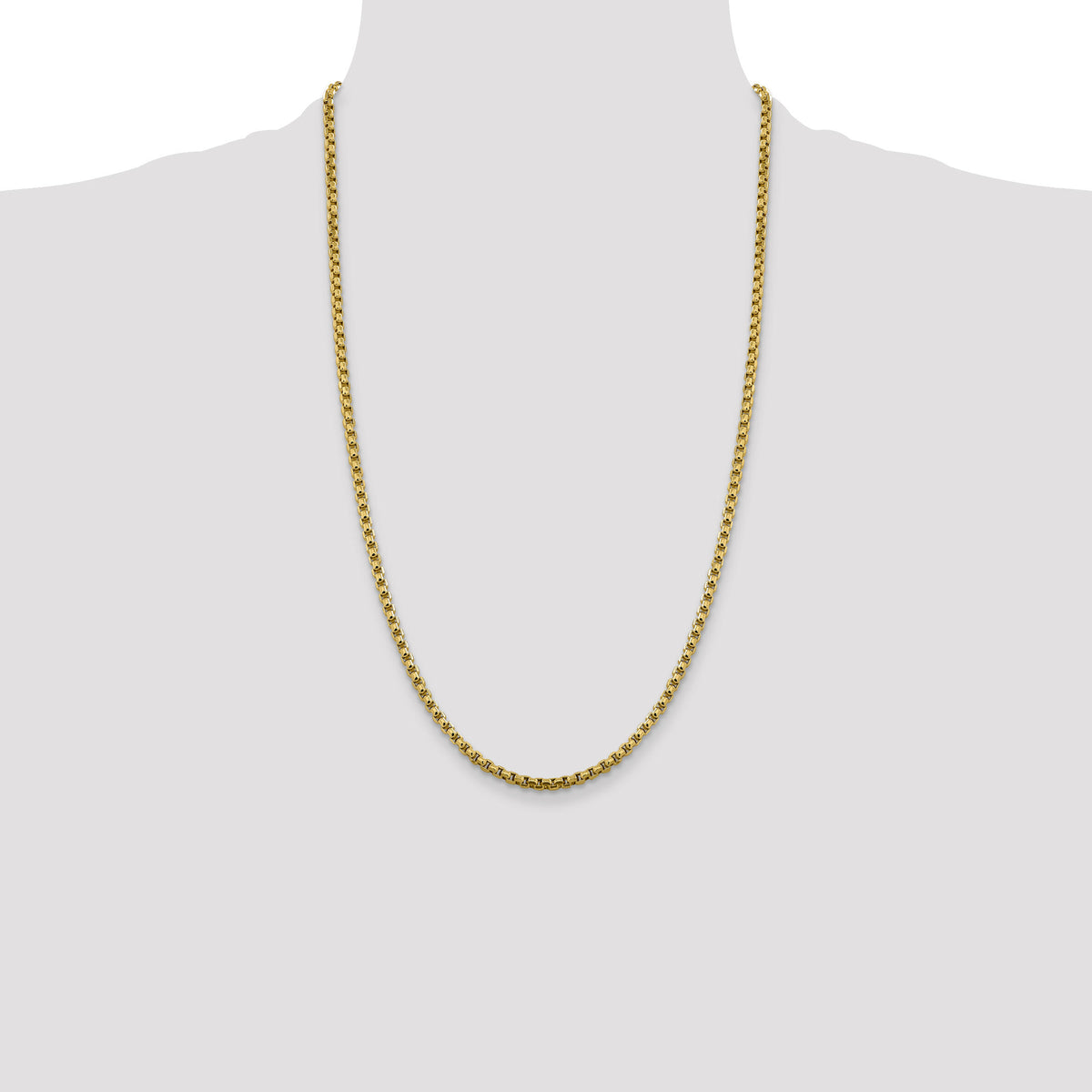 14k 3.6mm Semi-Solid Round Box Chain-BC163-26