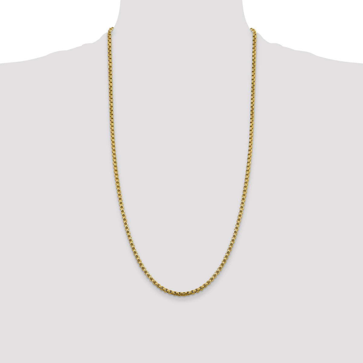 14k 3.6mm Semi-Solid Round Box Chain-BC163-28