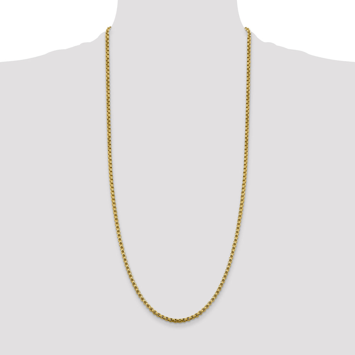 14k 3.6mm Semi-Solid Round Box Chain-BC163-30