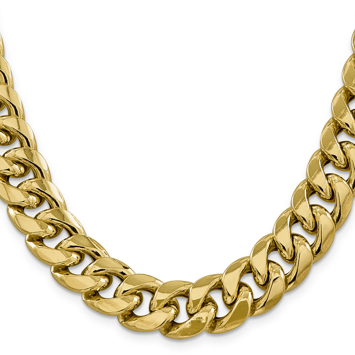 14k 15mm Semi-Solid Miami Cuban Chain-BC165-24