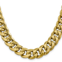 14k 15mm Semi-Solid Miami Cuban Chain-BC165-26