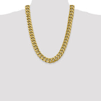14k 15mm Semi-Solid Miami Cuban Chain-BC165-24