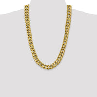 14k 15mm Semi-Solid Miami Cuban Chain-BC165-26
