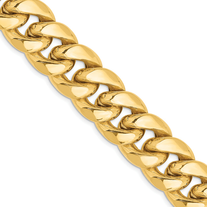 14k 15mm Semi-Solid Miami Cuban Chain-BC165-26