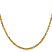 14K 16 inch 3.45mm Semi-Solid Wheat with Lobster Clasp Chain-BC172-16