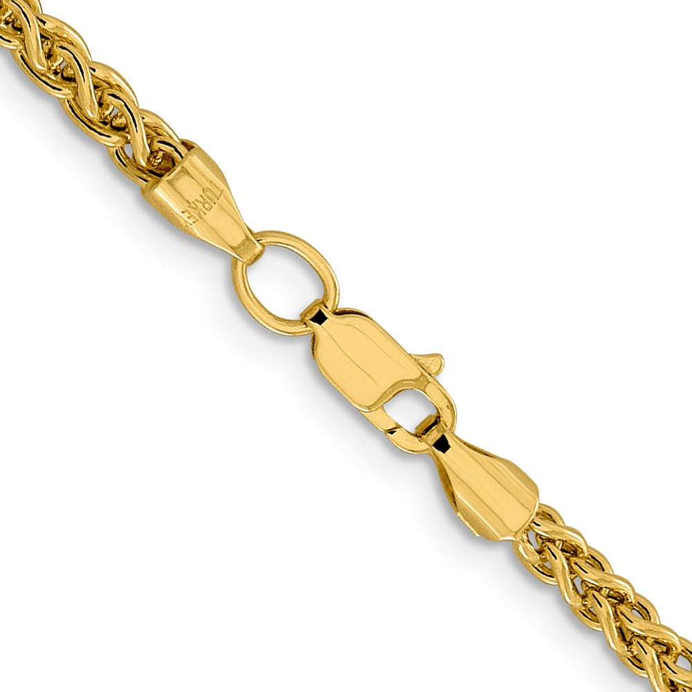 14K 16 inch 3.45mm Semi-Solid Wheat with Lobster Clasp Chain-BC172-16