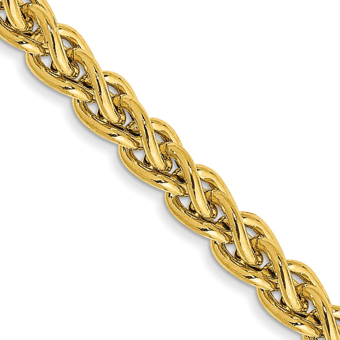 14K 16 inch 3.45mm Semi-Solid Wheat with Lobster Clasp Chain-BC172-16