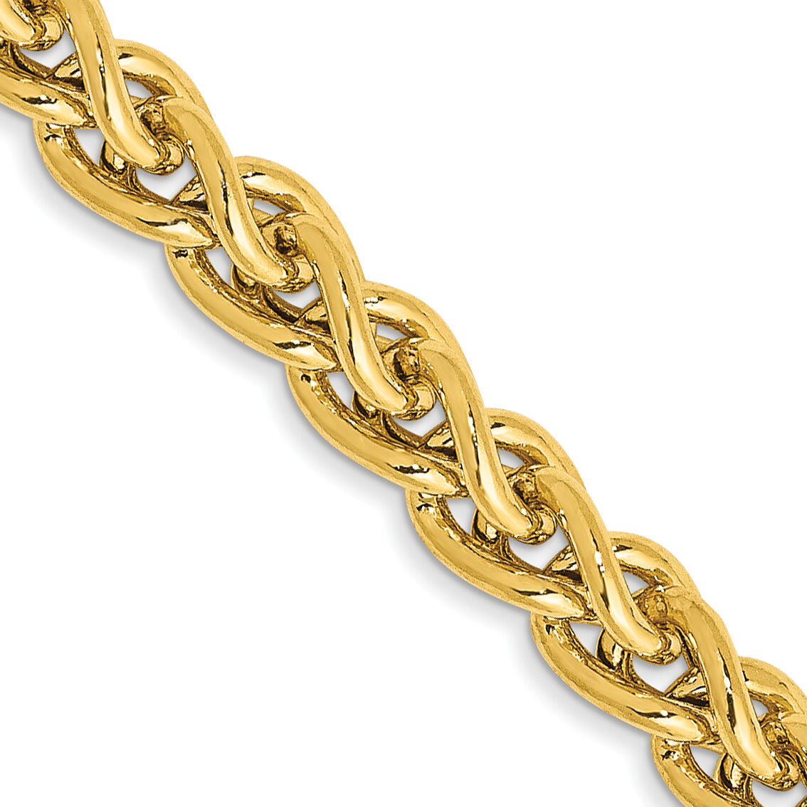 14k 4.15mm Semi-solid Wheat Chain-BC173-24