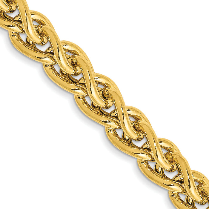 14k 4.15mm Semi-solid Wheat Chain-BC173-22