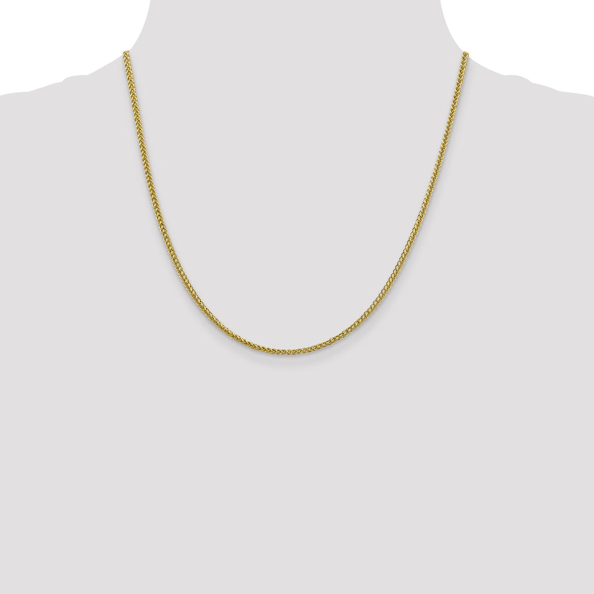 14k 2.35mm Semi-solid 3-Wire Wheat Chain-BC176-20