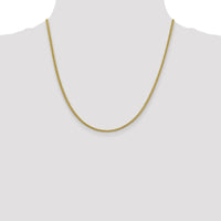 14k 2.35mm Semi-solid 3-Wire Wheat Chain-BC176-20