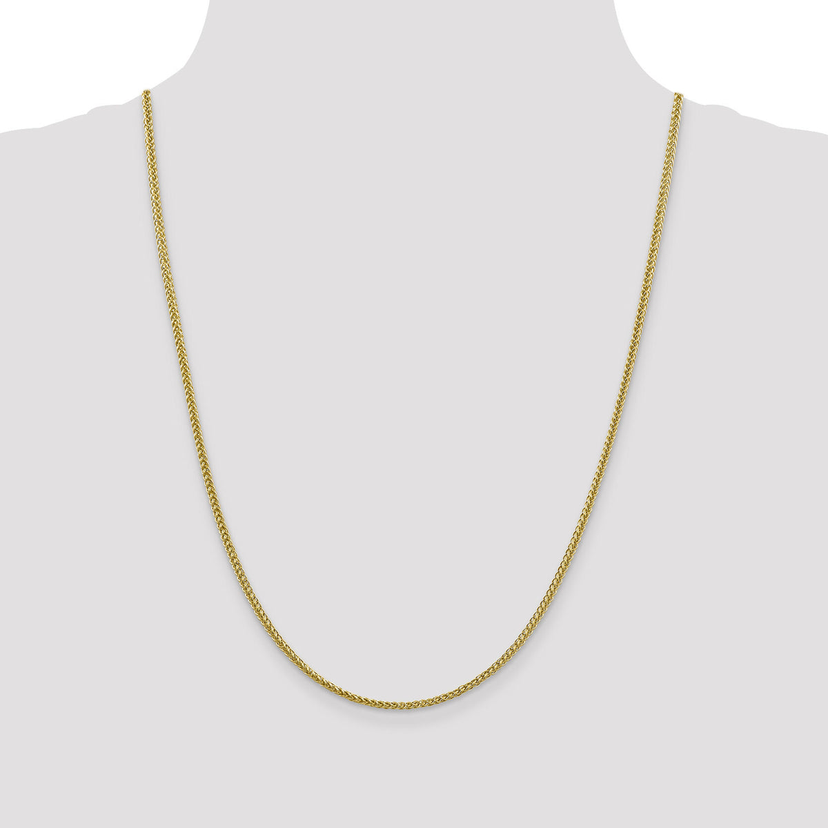14k 2.35mm Semi-solid 3-Wire Wheat Chain-BC176-24