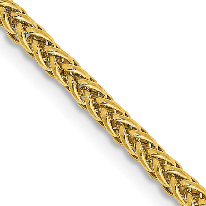 14k 2.35mm Semi-solid 3-Wire Wheat Chain-BC176-20