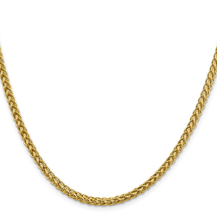 14K 24 inch 4.3mm Semi-Solid 3-Wire Wheat with Lobster Clasp Chain-BC177-24