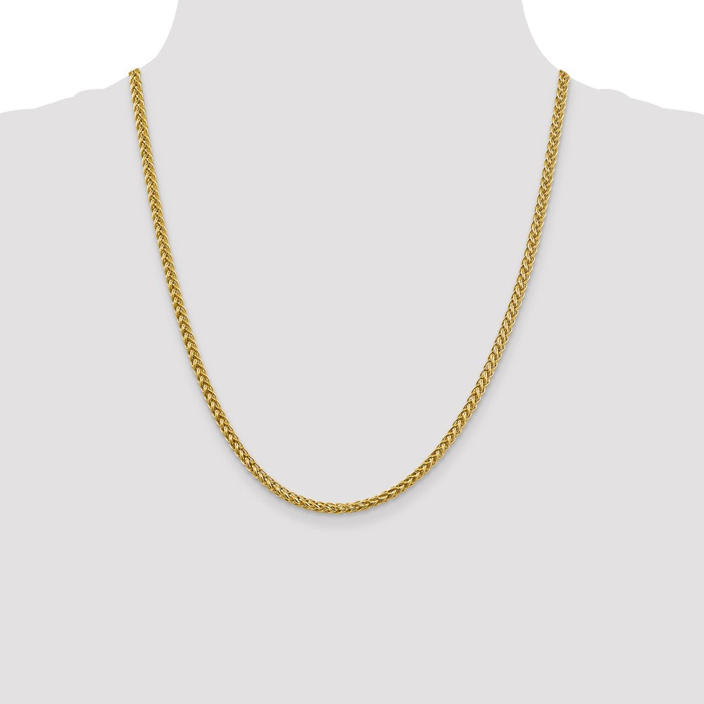 14K 20 inch 4.3mm Semi-Solid 3-Wire Wheat with Lobster Clasp Chain-BC177-22