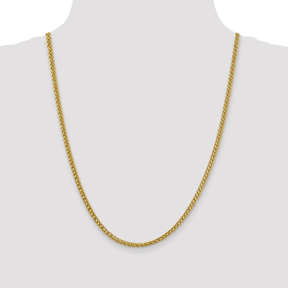 14K 24 inch 4.3mm Semi-Solid 3-Wire Wheat with Lobster Clasp Chain-BC177-24