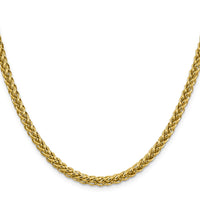 14K 26 inch 4.65mm Semi-Solid 3-Wire Wheat with Lobster Clasp Chain-BC178-26