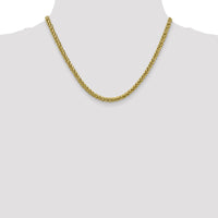 14k 4.65mm Semi-solid 3-Wire Wheat Chain-BC178-18