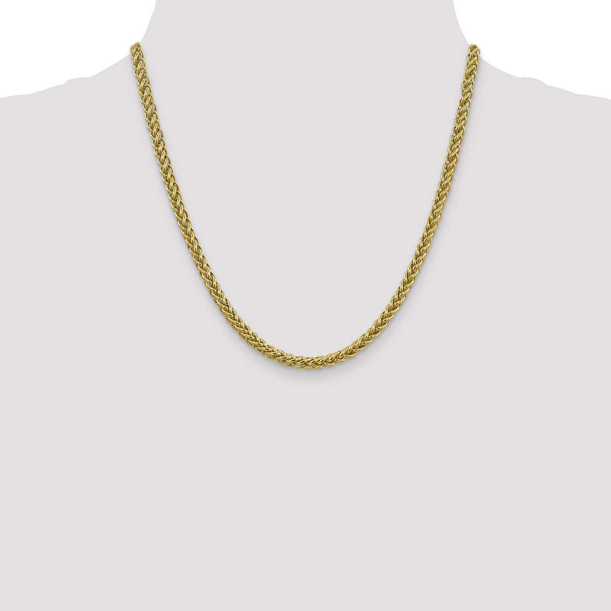 14k 4.65mm Semi-solid 3-Wire Wheat Chain-BC178-20